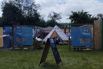 A photograph of the Trust at Glastonbury