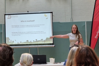 A photograph of the Wooded Habitat Creation Workshop at Darley Dale 