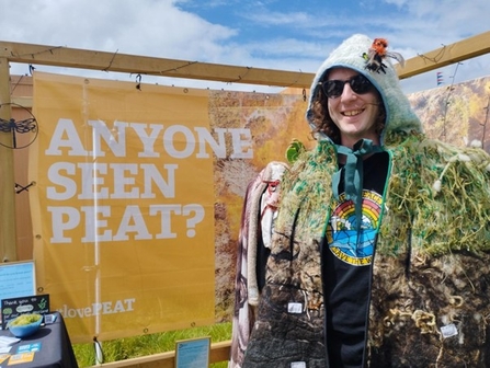 A photograph of the Trust's stall at Glastonbury